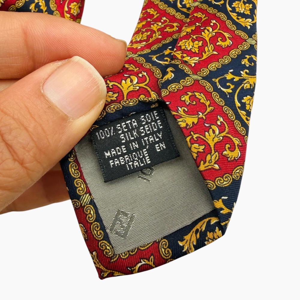 Designer Silk Tie Lot 5pc Hermes Fendi Paolo Gucci Vintage Baroque Equestrian - Picture 5 of 13
